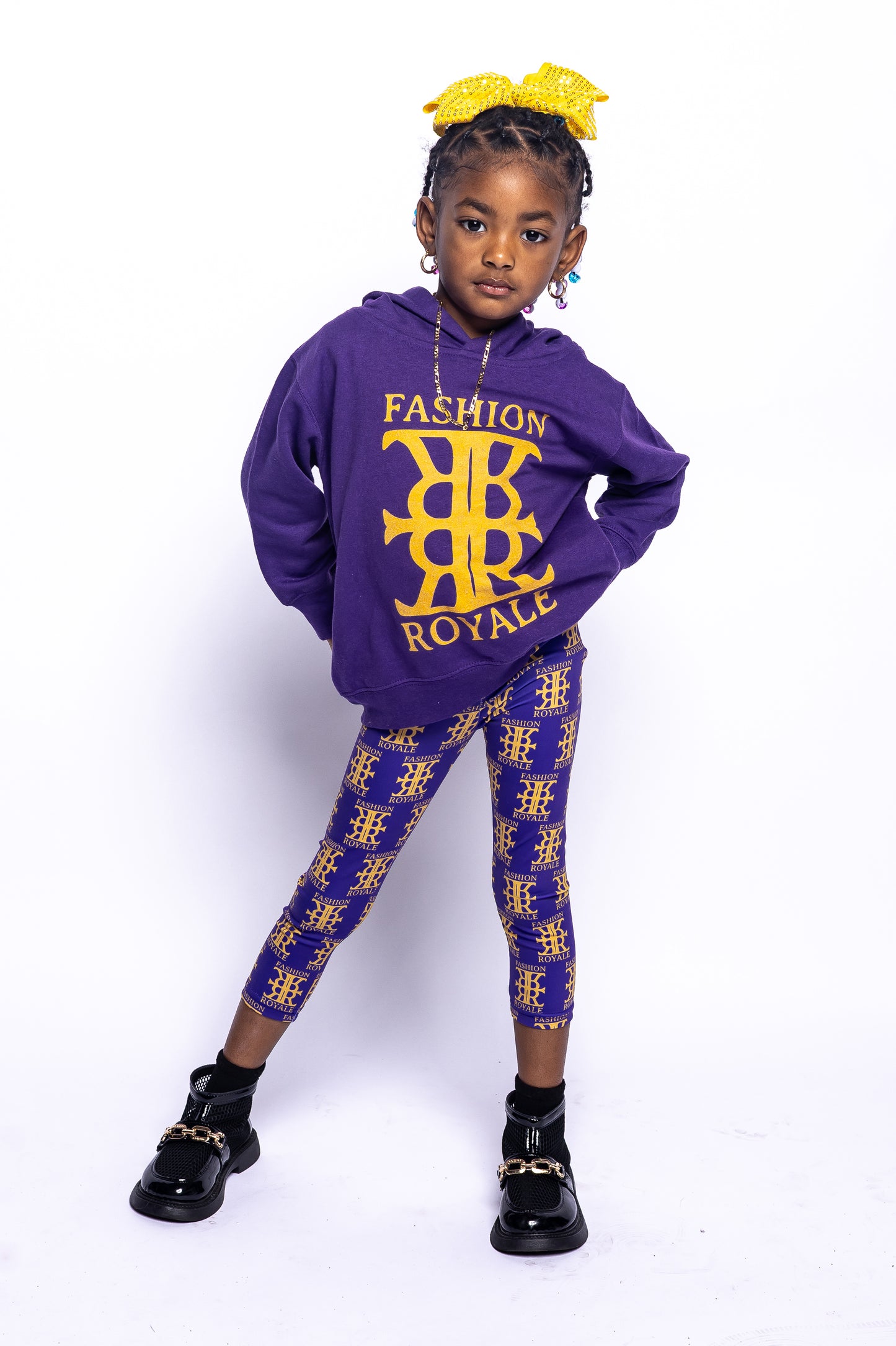 Fashion Royale Gold drip Kids Leggings