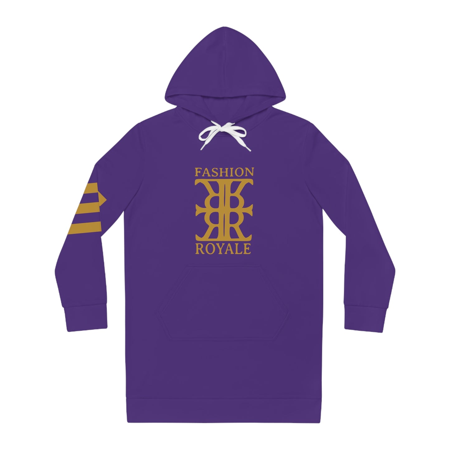 Fashion Royale Gold Drip Hoodie Dress